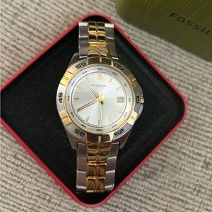 Fossil AM-3998 Stainless Steel Calendar Watch